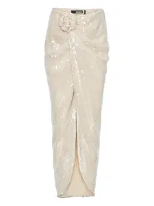 Юбка макси с пайетками ROTATE BIRGER CHRISTENSEN, нейтральный