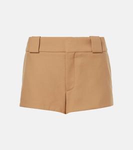 Шорты из натуральной шерсти Chloé, цвет mustard brown