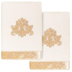 Домашний текстиль Linum, турецкий хлопок, май, 2 шт., набор украшенных полотенец для рук Linum Home Textiles, бежевый