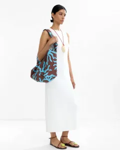 Длинное облегающее платье с перекрестным верхом Parfois, белый