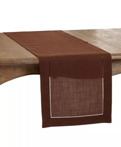 дорожка с вышитой каймой Saro Lifestyle, коричневый