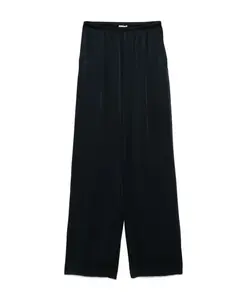 Атласные прямые брюки Forte Forte, синий