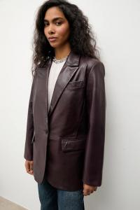 Кожаная куртка Answear.LAB, бордовый