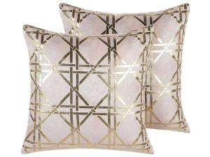 Подушка Beliani 2 шт CASSIA, 45x45x45 см цвет gold/pink