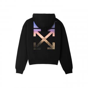 OFF-WHITE OFF WHITE Свитшоты Unisex Черный С Капюшоном Умеренно Плотные