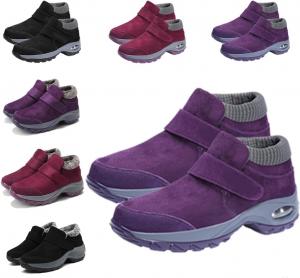 Женские повседневные удобные кроссовки для ходьбы, теплые слипоны, стильные, на платформе, противоскользящие, комфортные зимние ботинки, противоскользящие туристические ботинки Generic, Purple