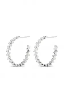 Серьги-кольца с цирконами Pd Paola, серебристый