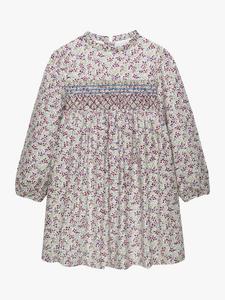 Детское платье Edie с длинными рукавами и бантом на спине Trotters, Berry Floral