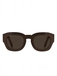 Солнцезащитные очки в квадратной оправе с логотипом Etro, коричневый