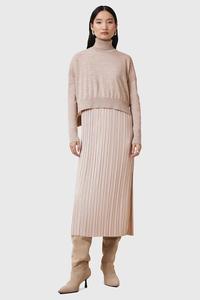 Платье и свитер VITTORIA Allsaints, бежевый