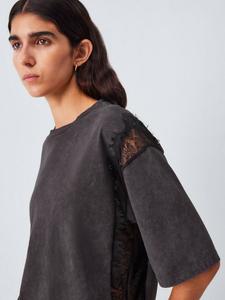 Футболка с кружевной отделкой и круглым вырезом AND/OR, Grey