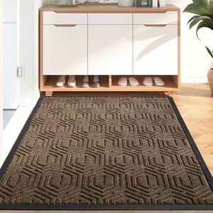 Dajiang Ковер 60х120 см для прихожей, самоочищающийся, устойчивый к песку, коричневый Efeier-Mi