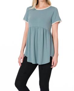 Топ-бэбидол в серо-голубом цвете ZENANA