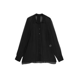 ELLE Рубашка Women's Black Lapel Moderate Others
