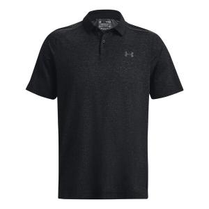 Рубашка поло iso-chill heather polo shirt 'black' Under Armour, черный