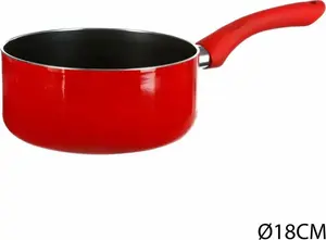 Кастрюля с ручкой, алюминиевая, горшок, Ø 16 см, красная Secret de gourmet