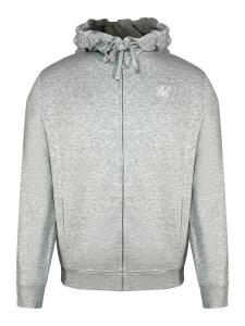 Худи SikSilk Zip-Up Hoodie, цвет mottled grey