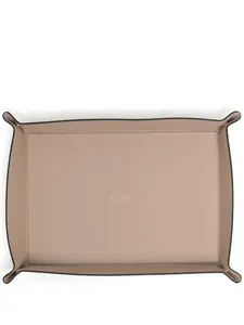 Большой прямоугольный поднос Smythson, коричневый