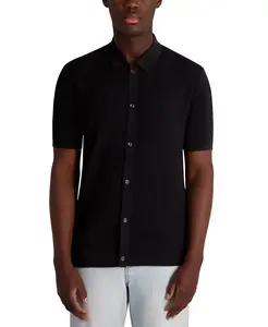 Мужская вязаная кардиган-поло KARL LAGERFELD PARIS, черный