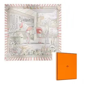 HERMES Шёлковый шарф, Pink Apricot