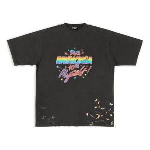 Футболка 90/10 t-shirt large fit 'black' Balenciaga, черный