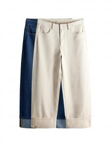 The Set Широкие джинсы в цвете экрю, Blue Denim