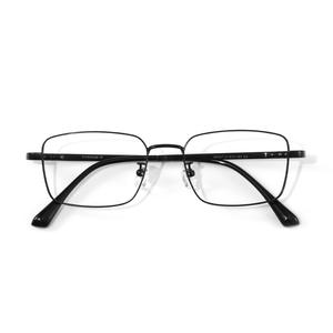 RUOYUN Чистый титановый квадратный очковый каркас унисекс, Black
