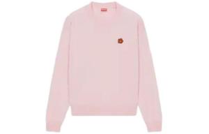 Свитер женский Kenzo с вышитым цветком, розовый