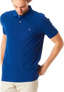 Классическая мужская рубашка поло с коротким рукавом и вышивкой FYNCH-HATTON, темно-синий