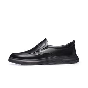 LAORENTOU Повседневные кожаные туфли мужские низкие, черные