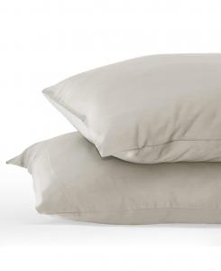 Комплект из 2 наволочек из дышащей охлаждающей вискозы и атласа для курортного отдыха Cariloha, Harbor gray, King