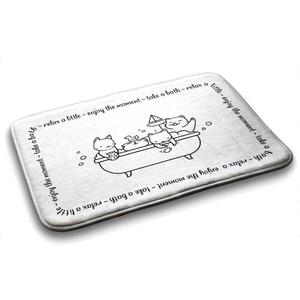 Коврик для ванной Tulup Katzen Bad, 75x1x75 см, белый