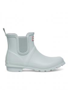 Сапоги резиновые Hunter на каблуке, светло-серый