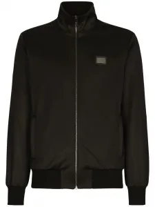 Толстовка на молнии с нашивкой-логотипом DOLCE & GABBANA, черный