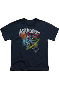 Футболка DC Comics с астрономическим принтом для детей Gildan, темно-синий