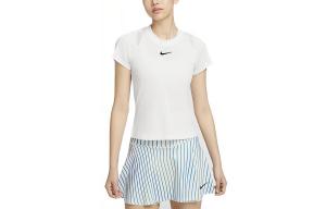 Женская быстросохнущая теннисная майка Court Advantage Dri-FIT с коротким рукавом, белая Nike