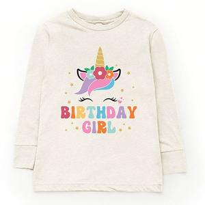 Футболка с длинным рукавом для девочки с единорогом на день рождения The Juniper Shop