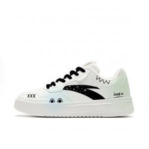 Anta Удобные низкие скейтбордные кроссовки унисекс с противоскользящей амортизацией, белый