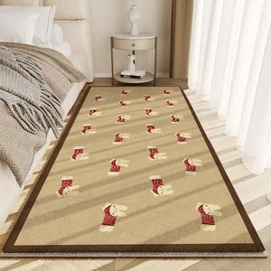 Budis Ковер 250х400 см из искусственного кашемира для спальни/гостиной, утепленный, в мультяшном стиле [Customized, No Returns Or Exchanges]