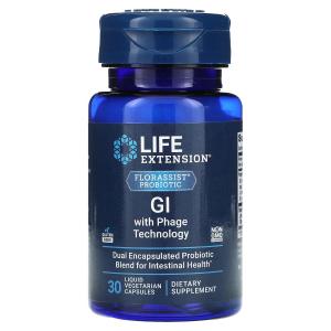 Life Extension Florassist GI with Phage Technology 30 Liquid Vegetarian Capsules