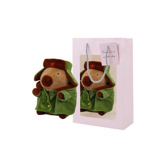 Военная куртка с кожаным ремнем плюшевая кукла высота 28см/38см/50см LALABABY