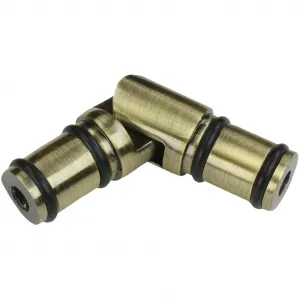 Комплектующие для крепления штор Шарнирные соединители, угловые соединители Esperanca для стержней 16 мм Соединитель, угловое соединение Liedeco, латунный/черный