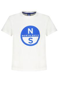 Футболка детская North Sails с коротким рукавом и большим логотипом, белый