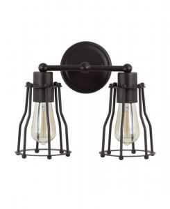 Металлическая двухламповая лампа для ванной комнаты Evelyn Jonathan Y, черный