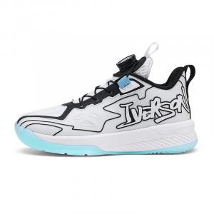 Детские баскетбольные кроссовки для детей IVERSON, белый/черный/синий