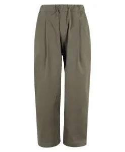 Зеленые габардиновые брюки с эластичным поясом A Paper Kid, зеленый