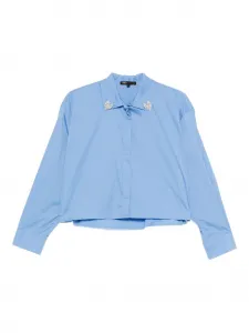 Блузка с брошью Maje, синий