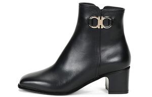 Ботильоны женские Ferragamo Gancini высокие, черный