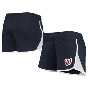 Женские шорты New Era Navy Washington Nationals из эластичной ткани френч терри New Era