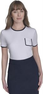 Женская футболка Tommy Hilfiger с коротким рукавом и карманом, Ivory/ Midnight